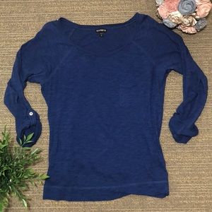 🎉CLEARANCE! Express Navy Blue Cotton Top